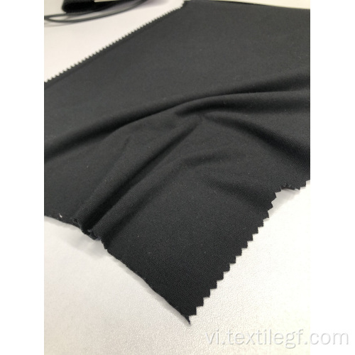 Vải dệt kim Rayon Spandex Đen Jersey